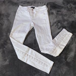 bebe white jeans